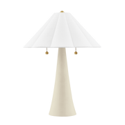 Table lamp in ceramic with aged brass and antique ivory ceramic 43x58cm Alana - Mitzi