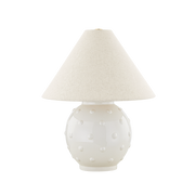 Table lamp in ceramic with aged brass and glossy ivory ceramic 39x46cm Annabelle - Mitzi