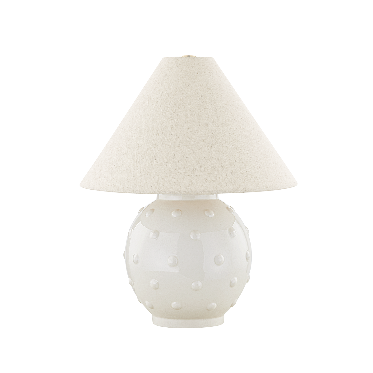 Table lamp in ceramic with aged brass and glossy ivory ceramic 39x46cm Annabelle - Mitzi