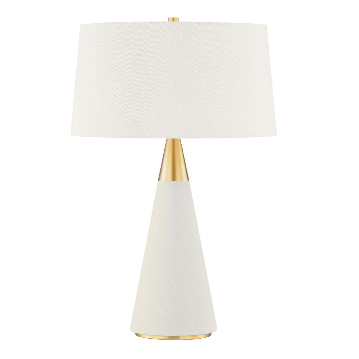 Lampe à poser en textile laiton vieilli 40x62cm Jen - Mitzi