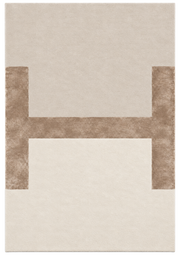 Rechteckiger getufteter Teppich à la handgefertigt aus Wolle tricolor beige 200x300cm Hadrien - Son-Tapis