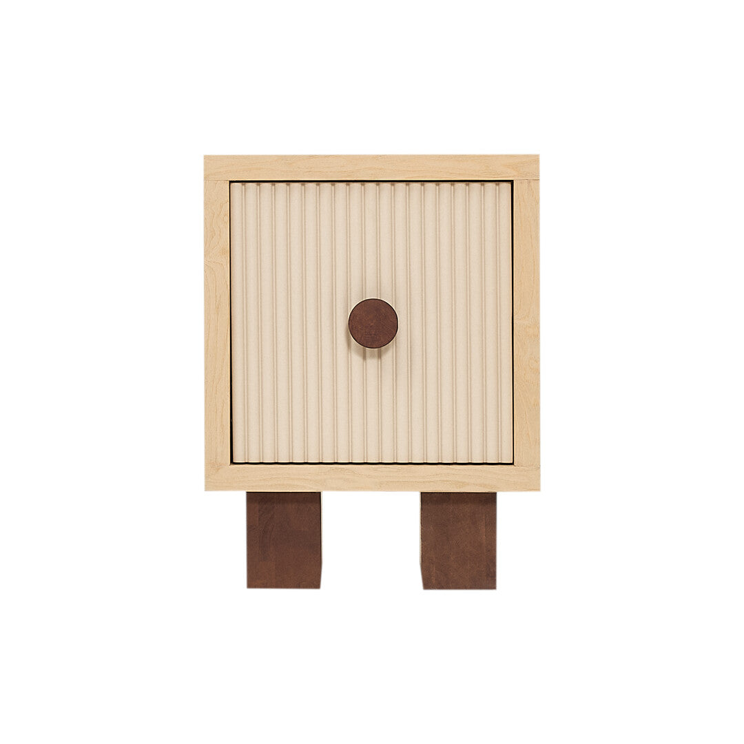 Nachttisch aus massivem Hevea-Holz und natürlicher Esche 40x35x52cm Heju x Nobodinoz - -. Nobodinoz