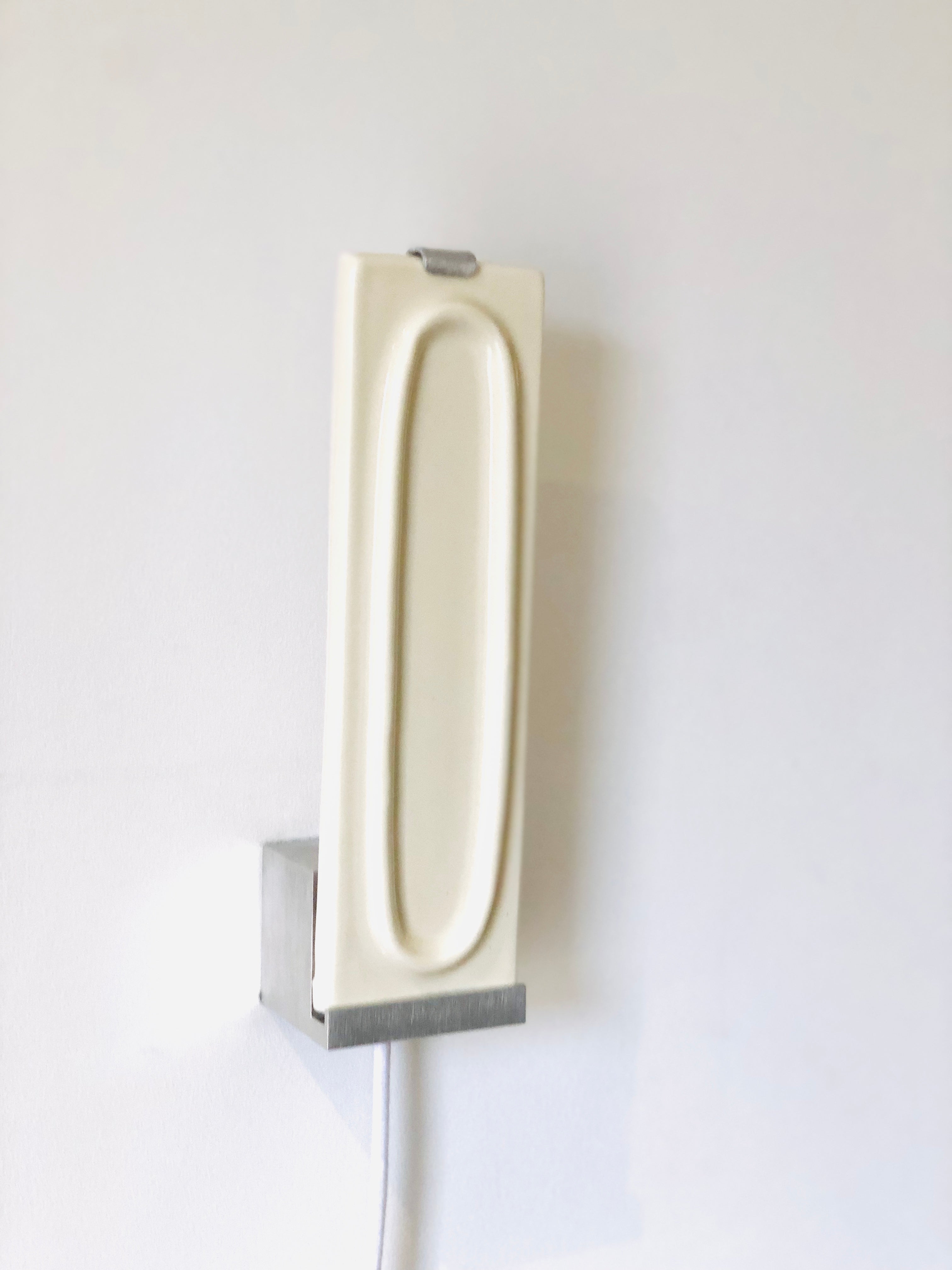 Applique murale en aluminium et carreaux de céramique branco 28cm Arty - Carré Coco