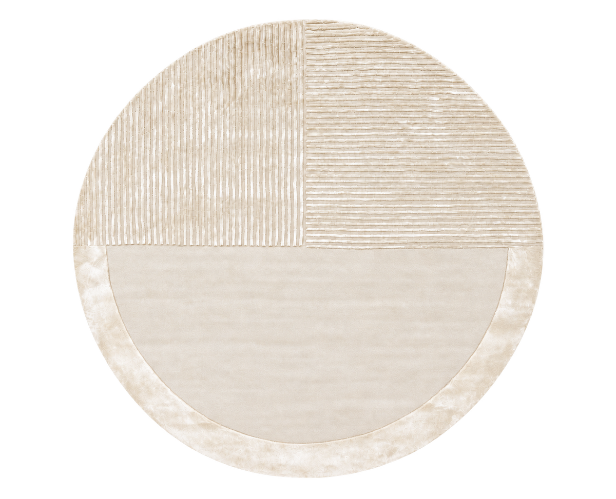 Round wool rug off-white 150cm Jess - Son-Tapis