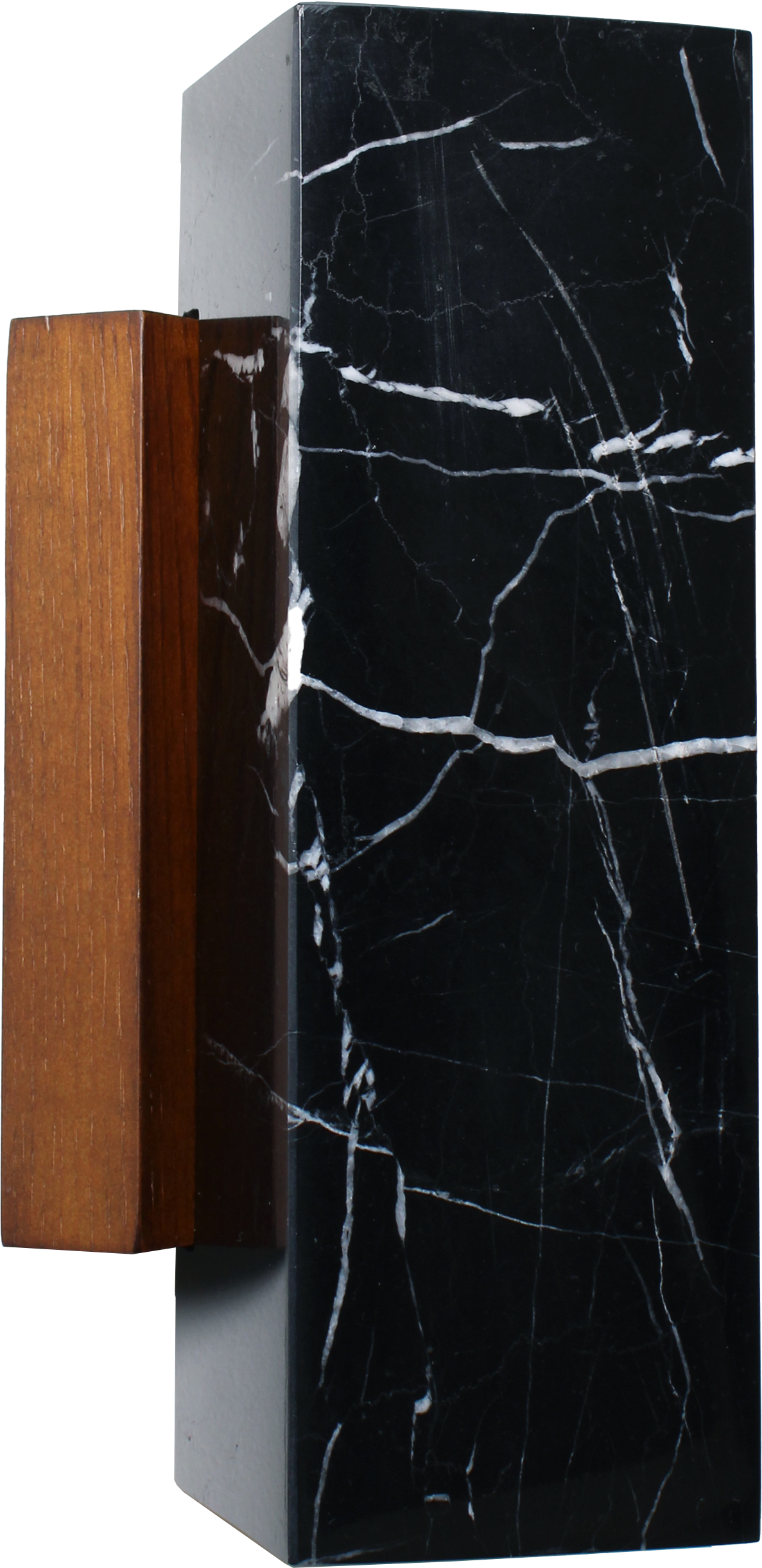 Rectangular black marble wall light 8x11.5x25cm Kali - Baccaris