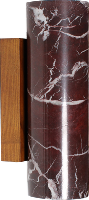 Tubular red marble wall light 8x25cm Kali - Baccaris