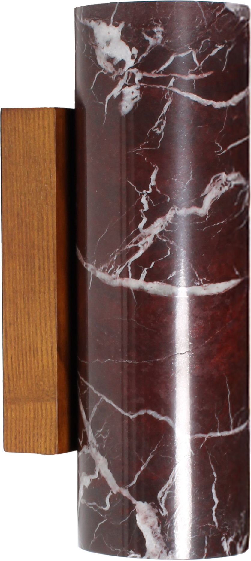 Tubular red marble wall light 8x25cm Kali - Baccaris