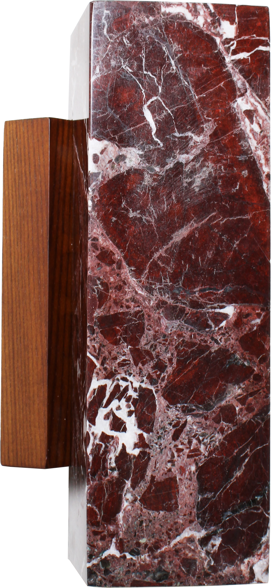 Rectangular red marble wall light 8x11.5x25cm Kali - Baccaris