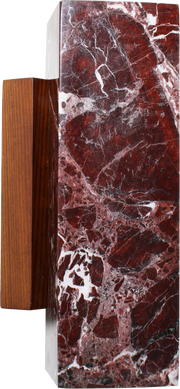 Rectangular red marble wall light 8x11.5x25cm Kali - Baccaris