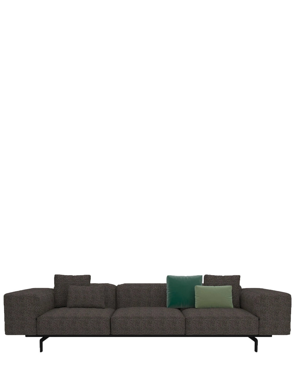 3-Sitzer-Sofa feuerfest Taubengrau Largo - Kartell