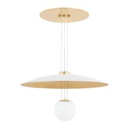 Suspension en acier blanc doux 61x34cm Brim - Hudson Valley Lighting