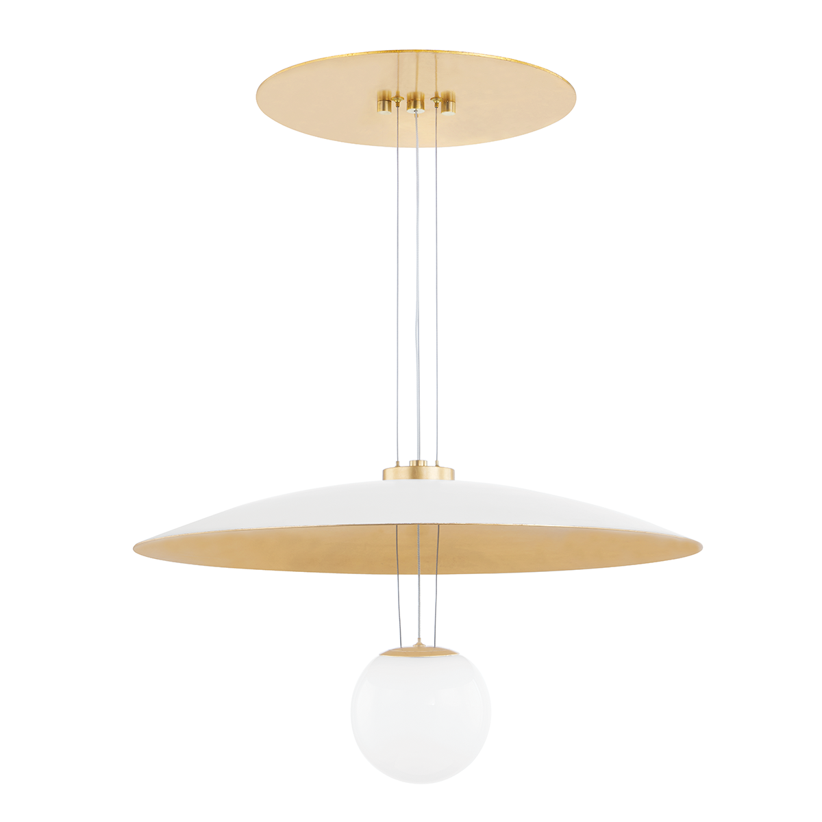 Suspension en acier blanc doux 61x34cm Brim - Hudson Valley Lighting