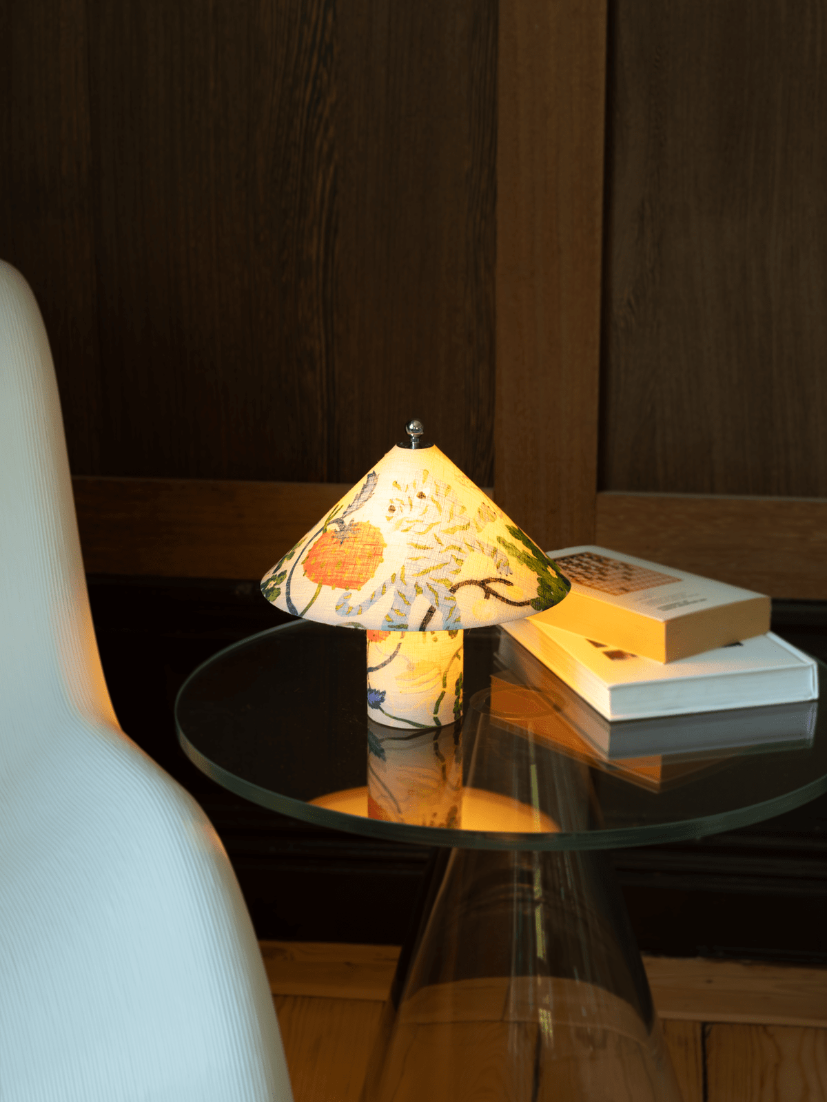 Lampe portable en lin beige 20 cm Loulou Linen Garden - Crème Atelier
