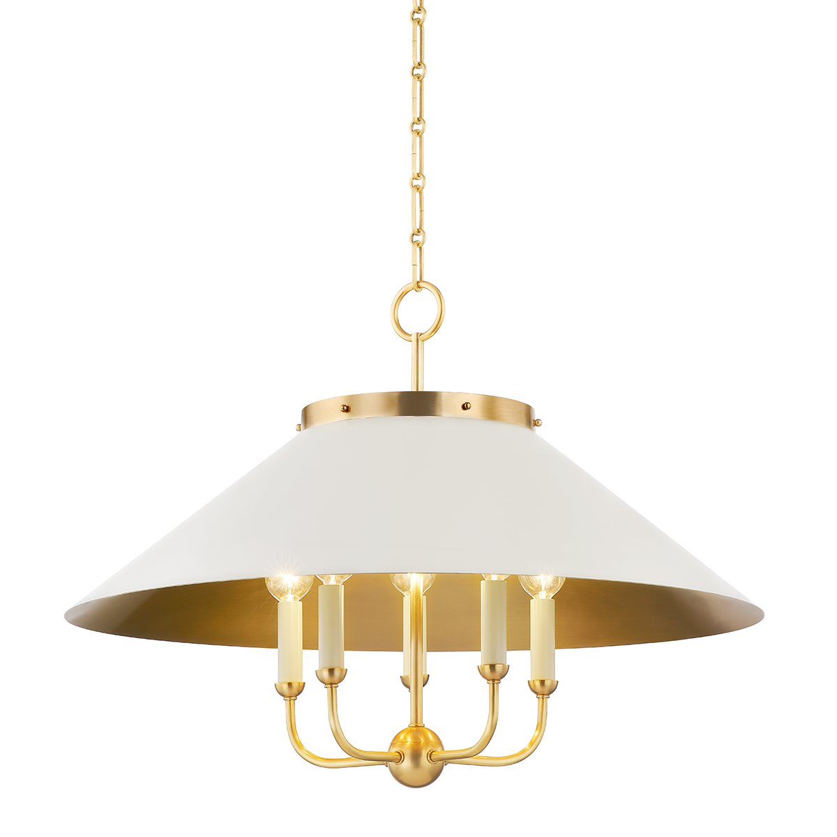 Suspension en acier laiton vieilli 70x51cm Clivedon - Hudson Valley Lighting