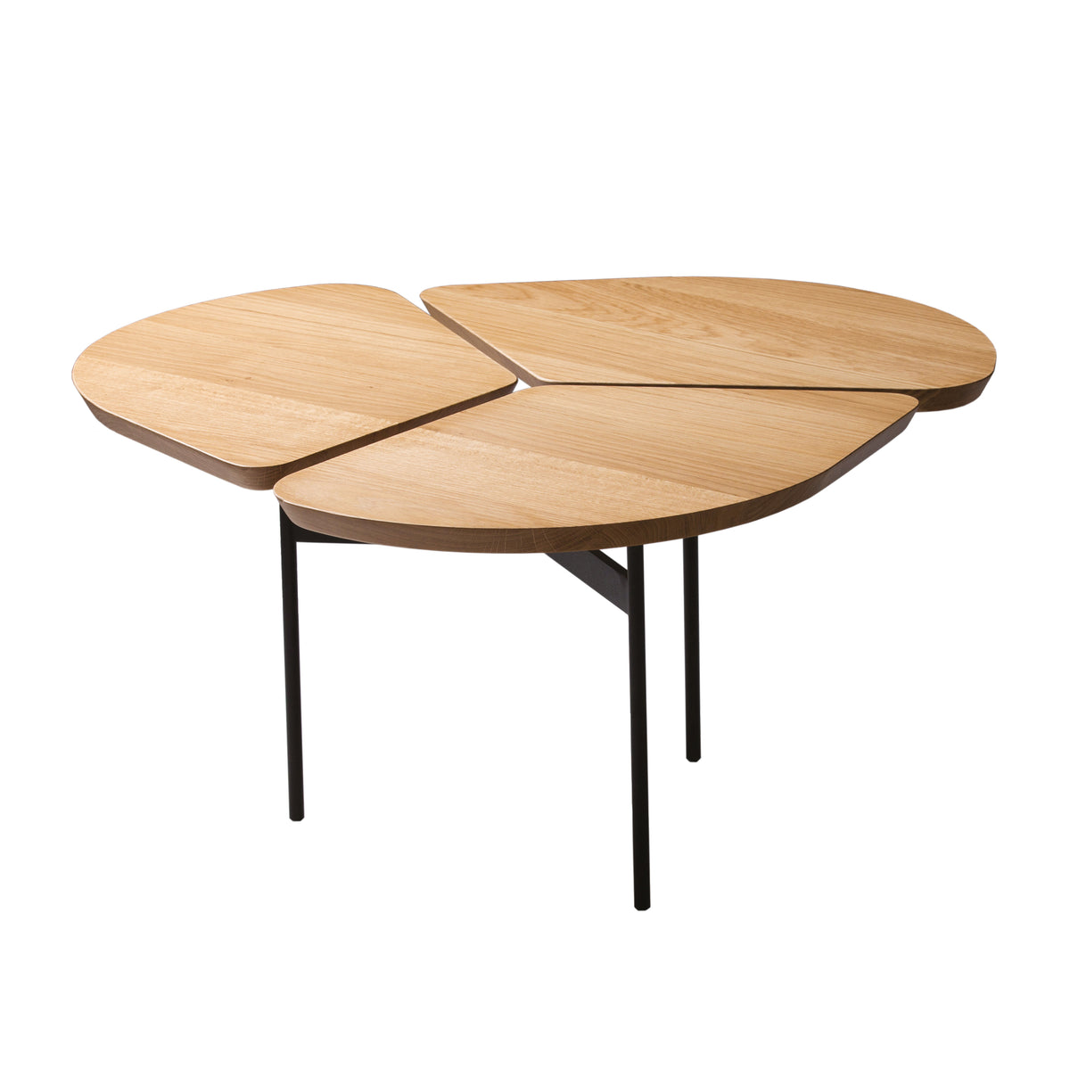 Round coffee table in natural oak 70×70×36 cm Miss Trèfle S - Airborne
