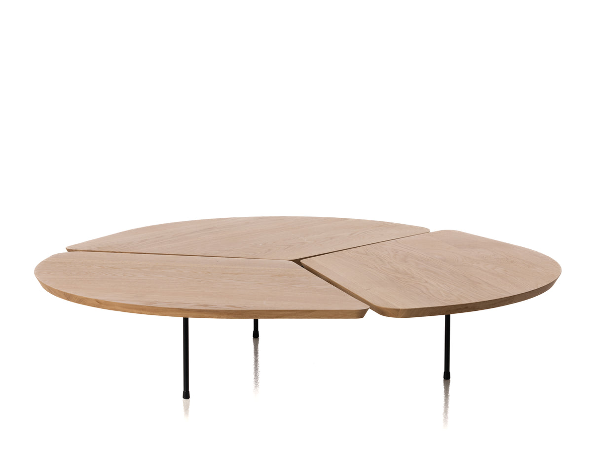Tavolino da caffè rotondo in rovere naturale 120×120×36 cm Miss Trèfle XXL - Airborne