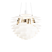 Lampada a sospensione in ottone metallizzato e bianco morbido PH ART 600 V4 - Louis Poulsen