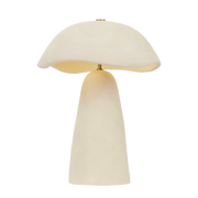 Table lamp in patinated brass and handcrafted white ceramic 41x53cm Soloma - Troy Lighting
