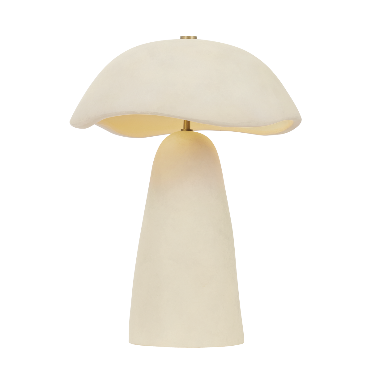 Table lamp in patinated brass and handcrafted white ceramic 41x53cm Soloma - Troy Lighting