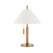 Brass table lamp patinated brass 38x57cm Clic - Troy Lighting