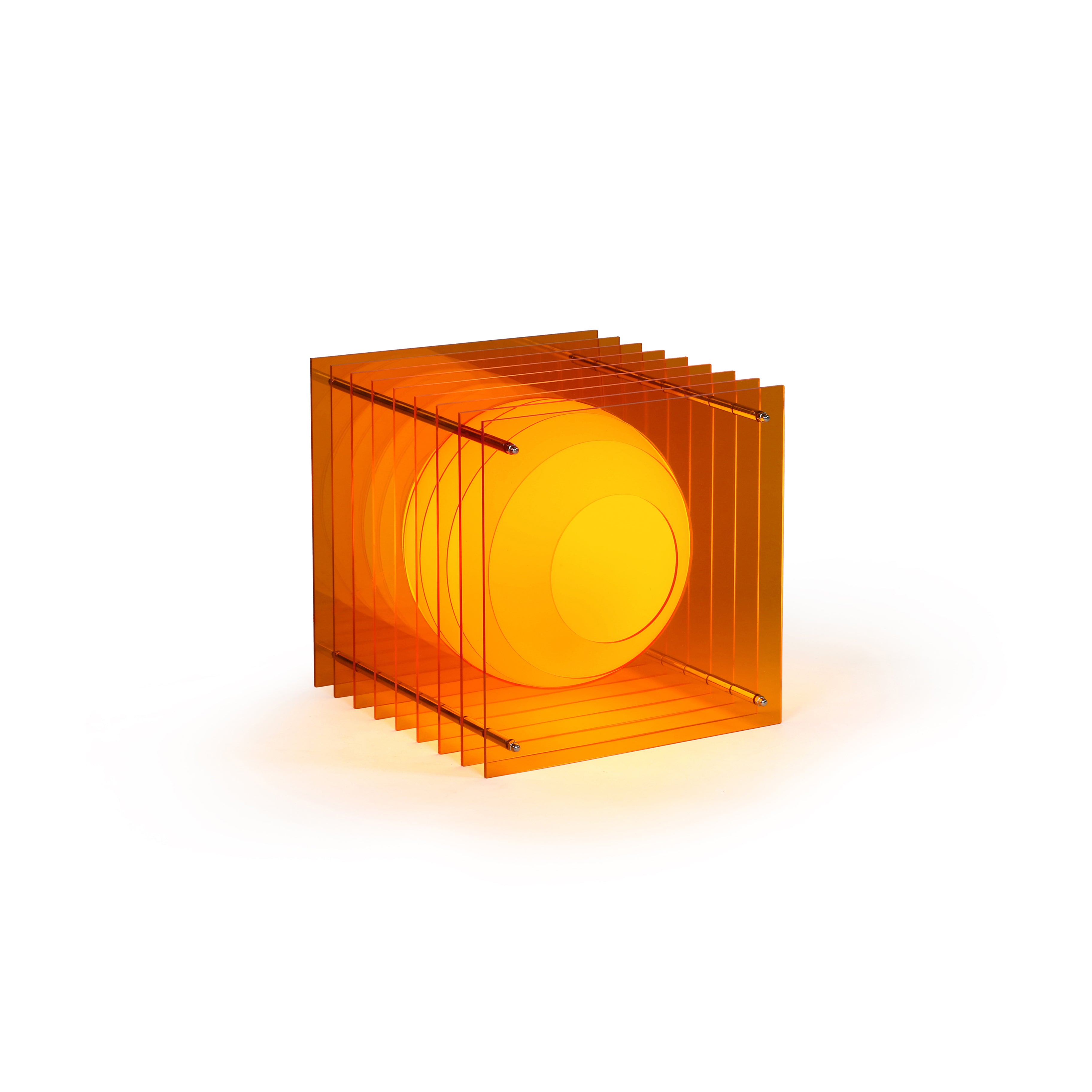 Lampe en acrylique orange 25,5x24x24cm LOP - BANG