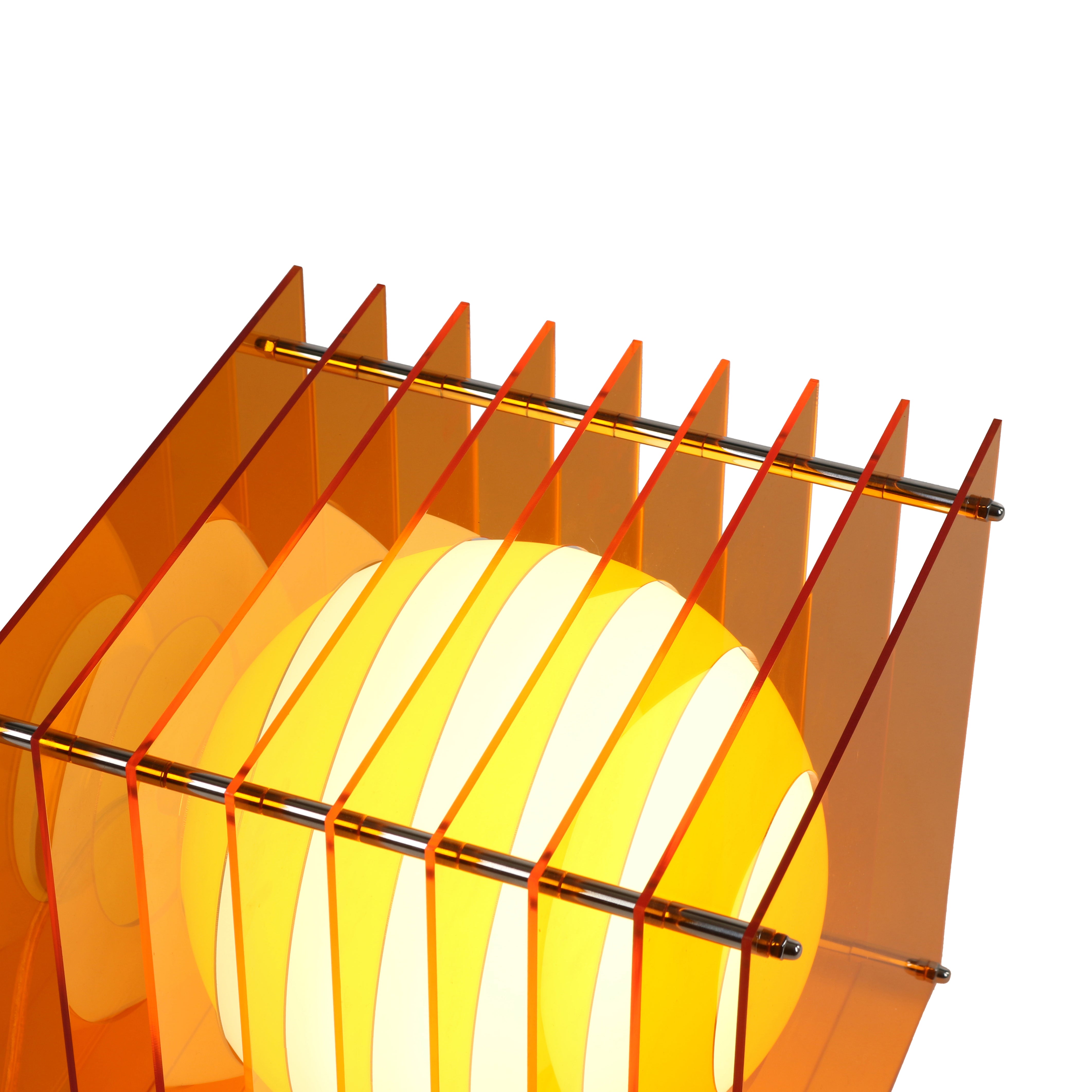 Lampe en acrylique orange 25,5x24x24cm LOP - BANG
