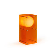 Lampe rectangulaire en acrylique orange L19.5 x W18 x H38 cm LOP - BANG
