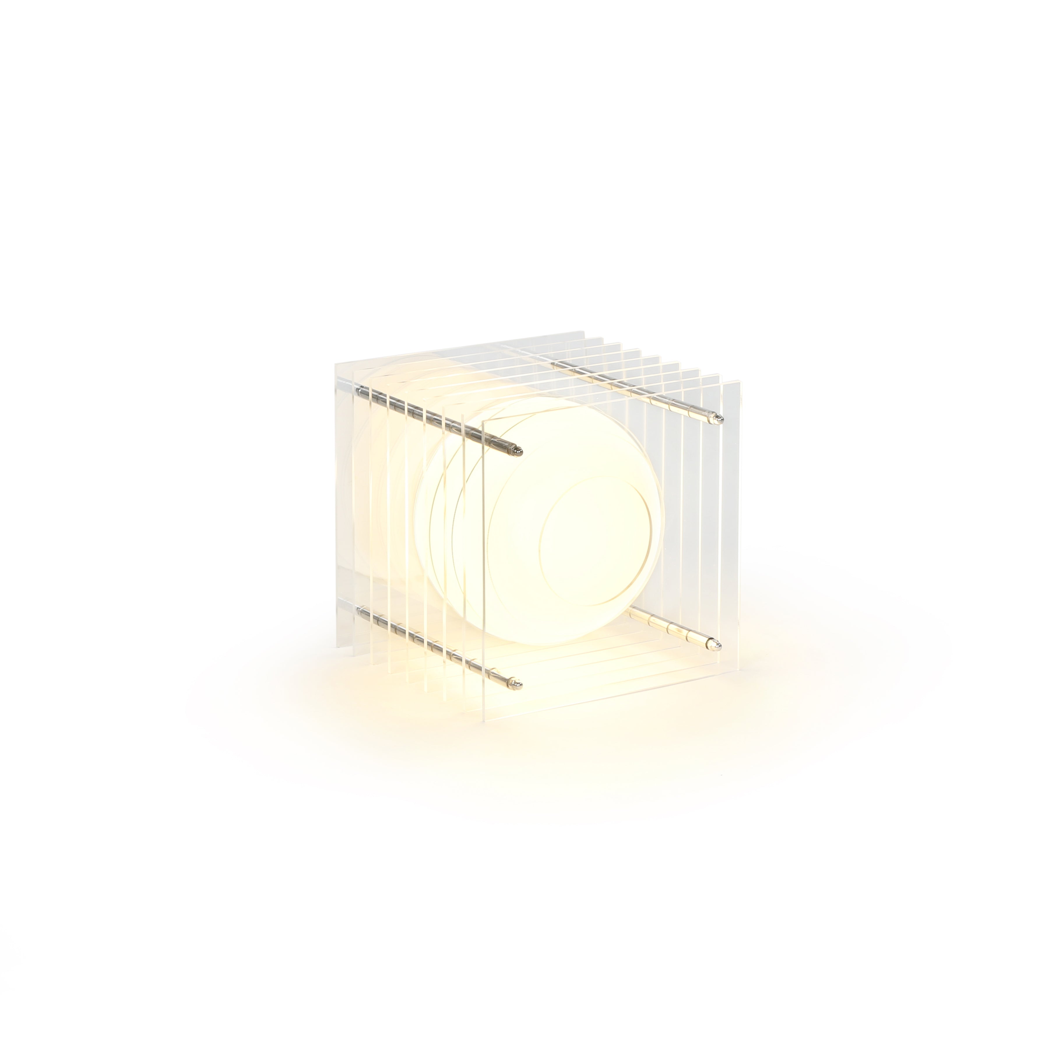 Lampe en acrylique transparent 19,5x18x18cm LOP - BANG