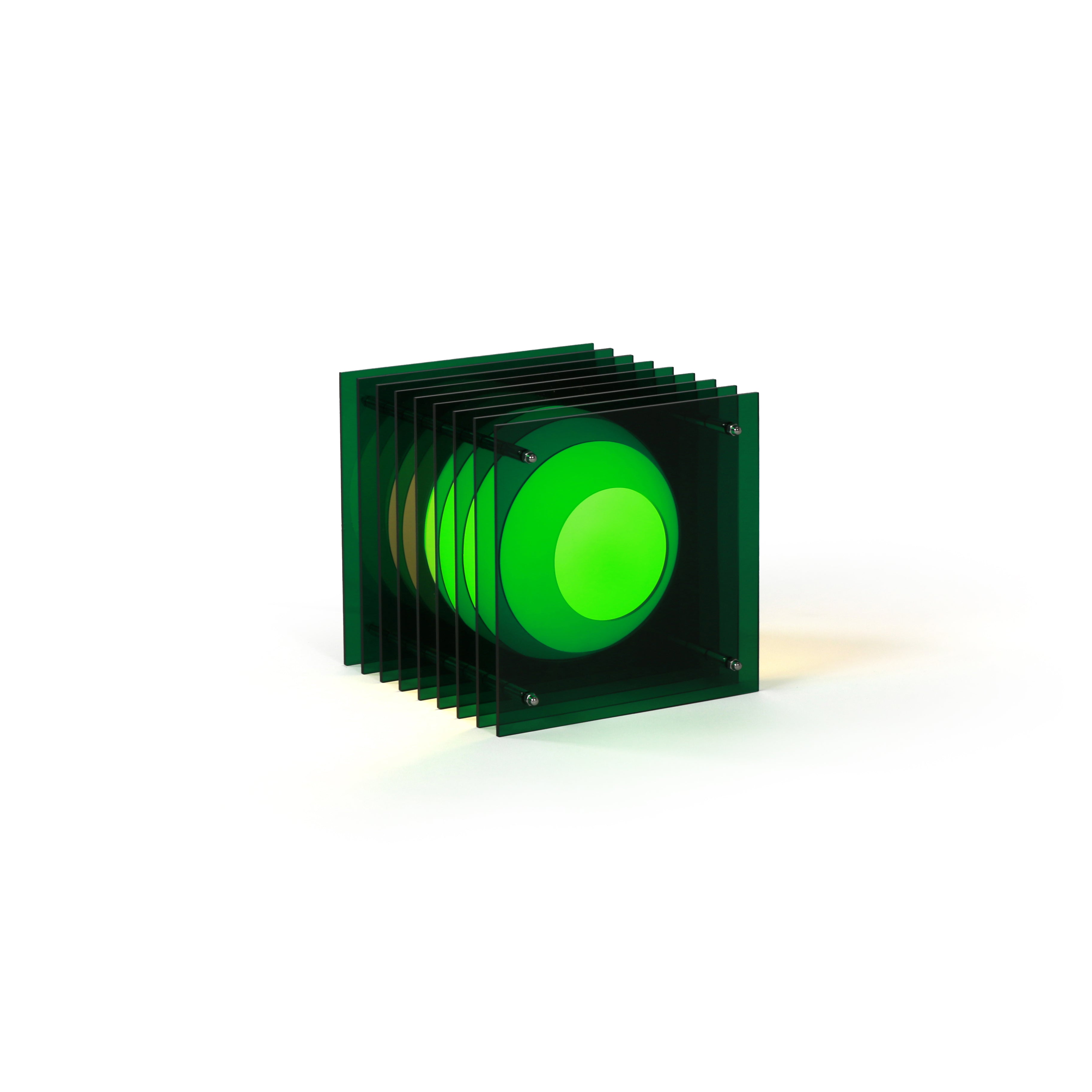 Lampe en acrylique vert 19,5x18x18cm LOP - BANG