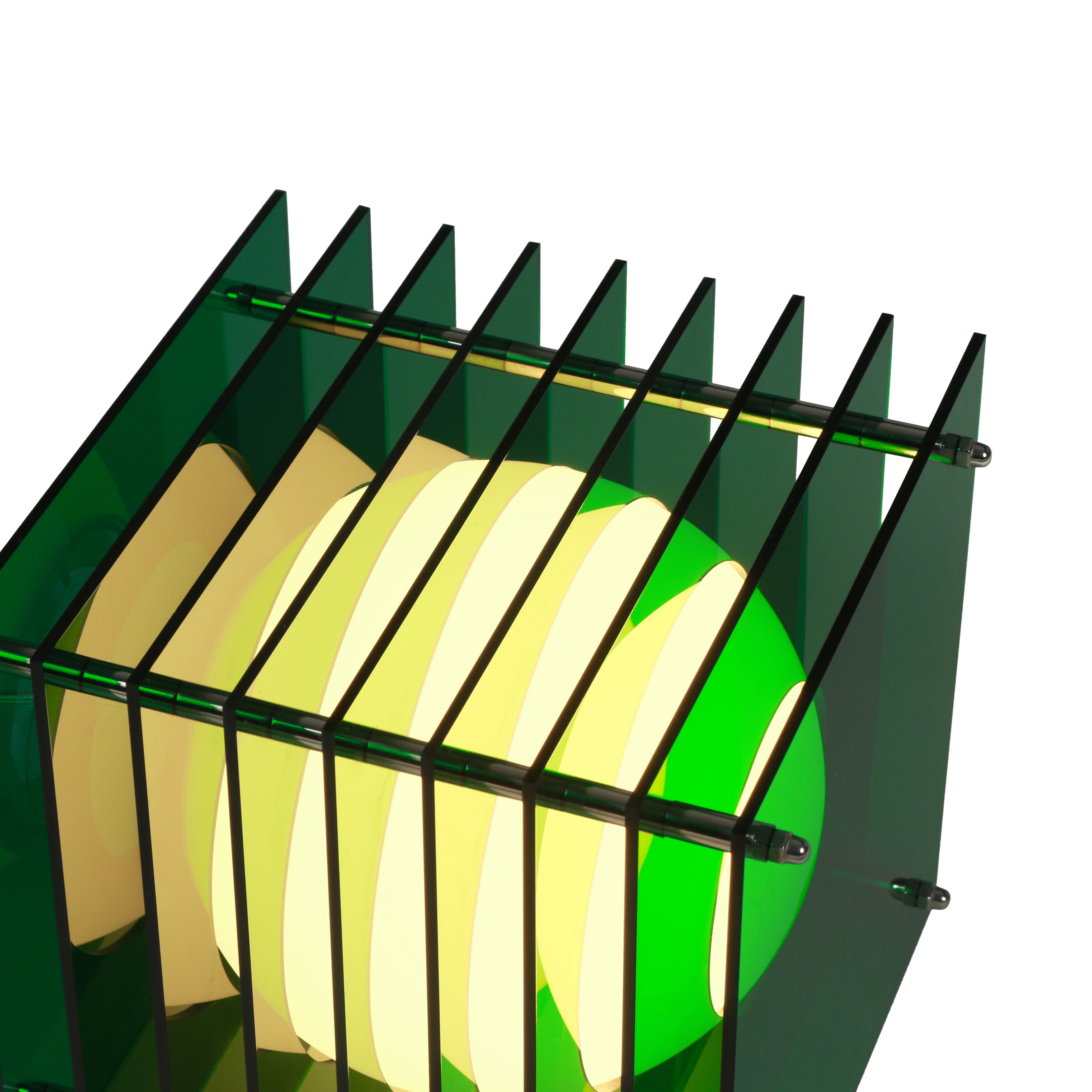 Lampe en acrylique vert 19,5x18x18cm LOP - BANG