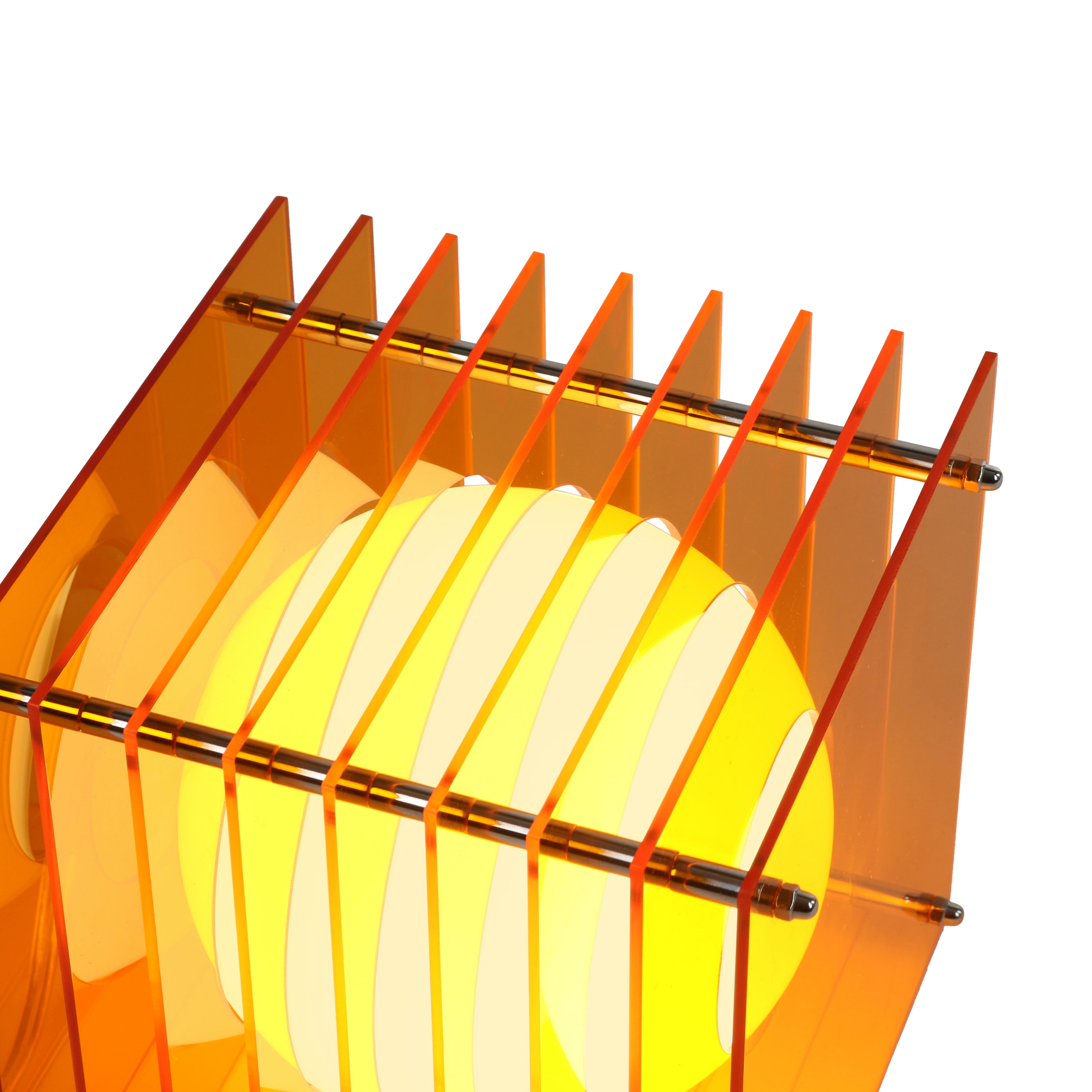 Lampe en acrylique orange 19,5x18x18cm LOP - BANG