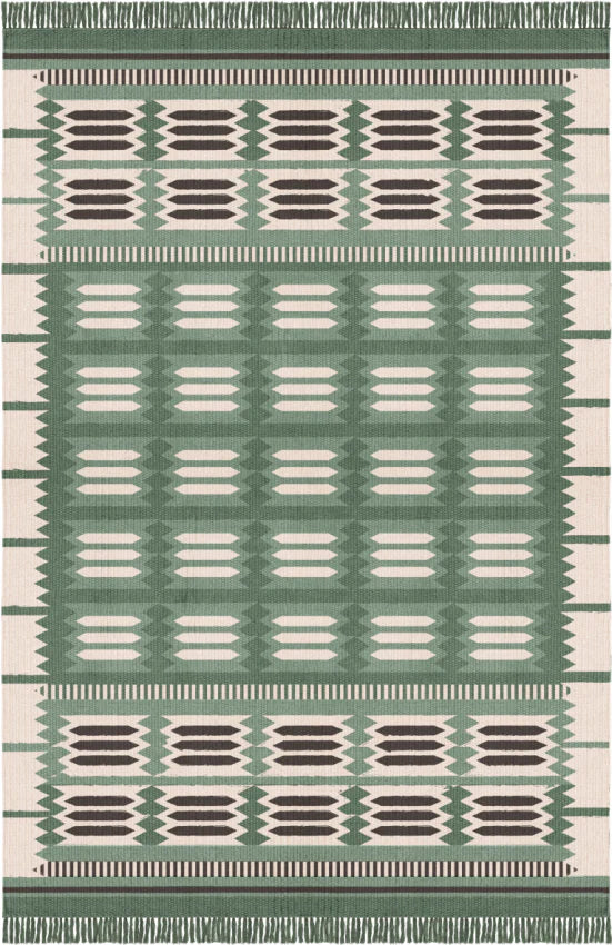 Rectangular jute rug Fern 140x200cm Röllakan - Layered