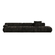 Sofa Linksteil aus dunkelbraunem Stoff 4,5-Sitzer Rembrandt - Zuiver