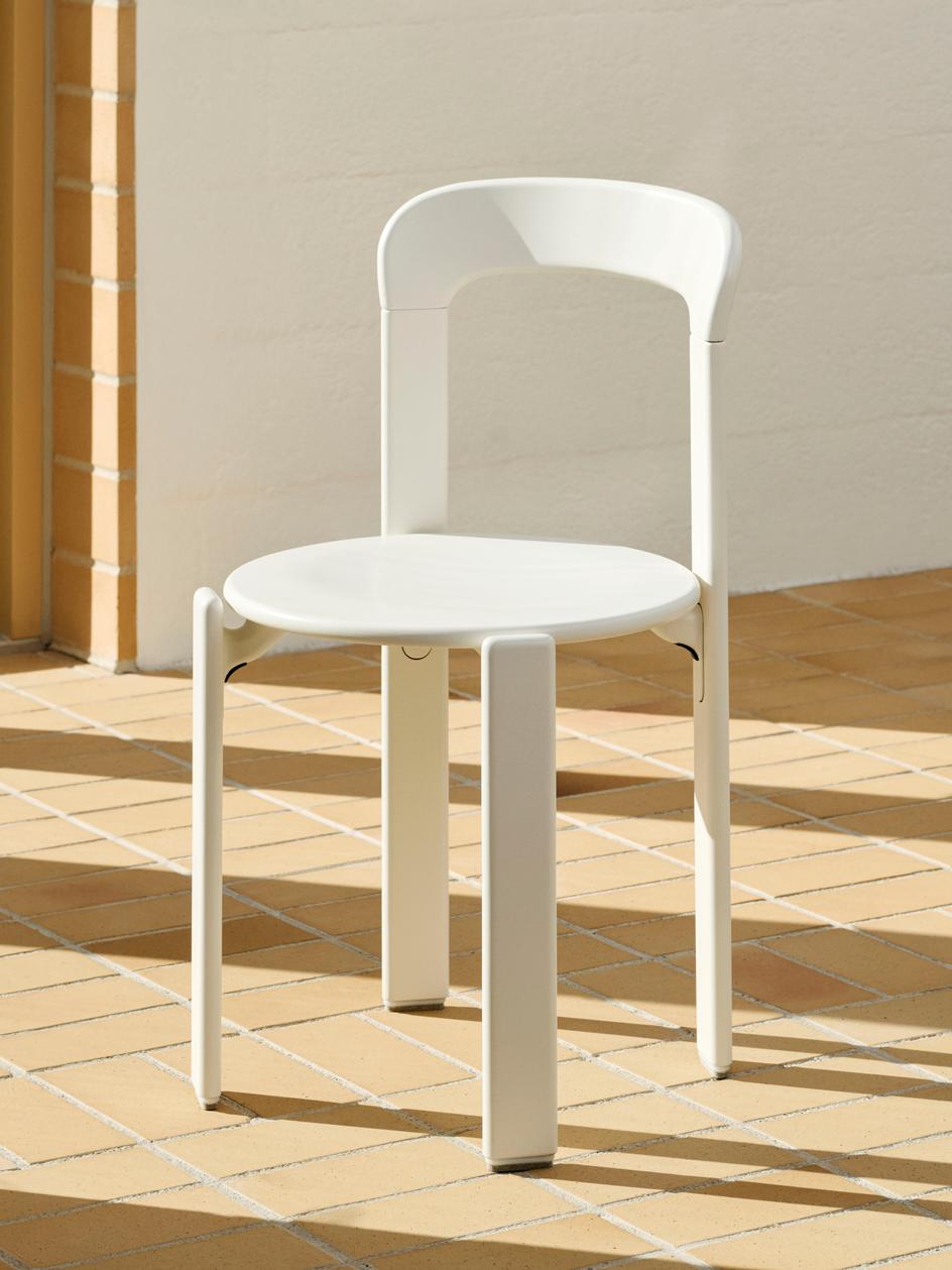 Chaise en bois de hêtre blanc crème Rey - HAY