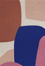 Rechteckiger getufter Wollteppich Lake Blue 140x200cm Scandi - Layered
