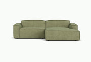 Rechtes Eck-Sofa aus Stoff in Hellgrün 252x71x163 cm Edge - Fest Amsterdam