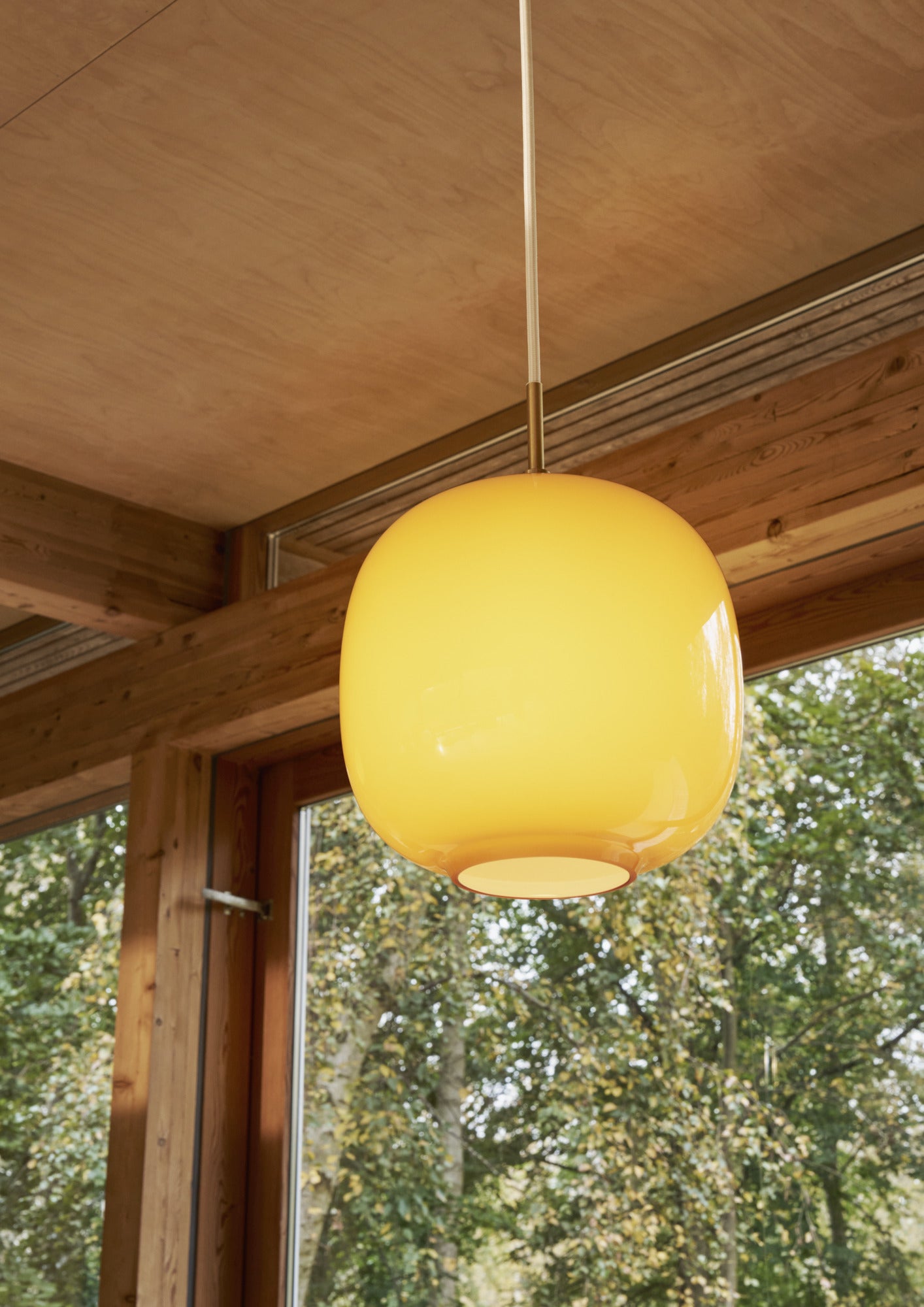 Lampada a sospensione in vetro soffiato ambra VL45 250 V3 - Louis Poulsen