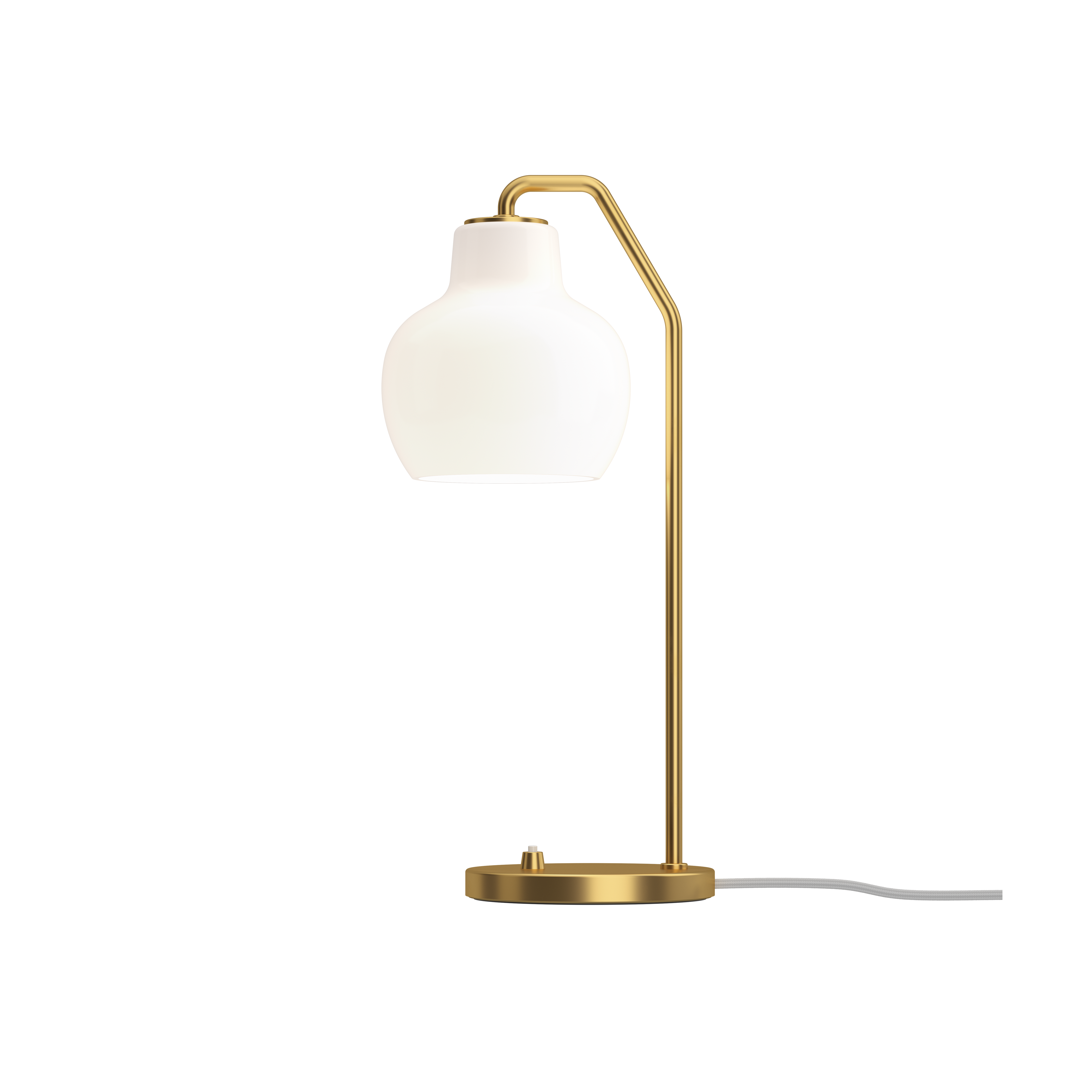 Lampada da tavolo in ottone e vetro bianco opale 15cm VL RING CROWN TABLE - Louis Poulsen
