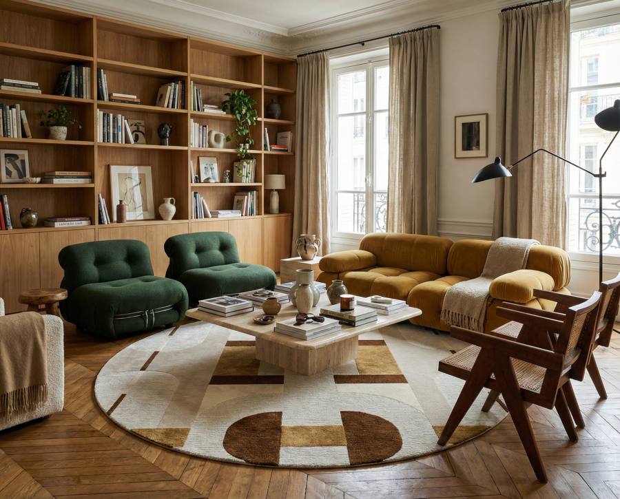 Round wool rug 250cm Victoria - Son-Tapis