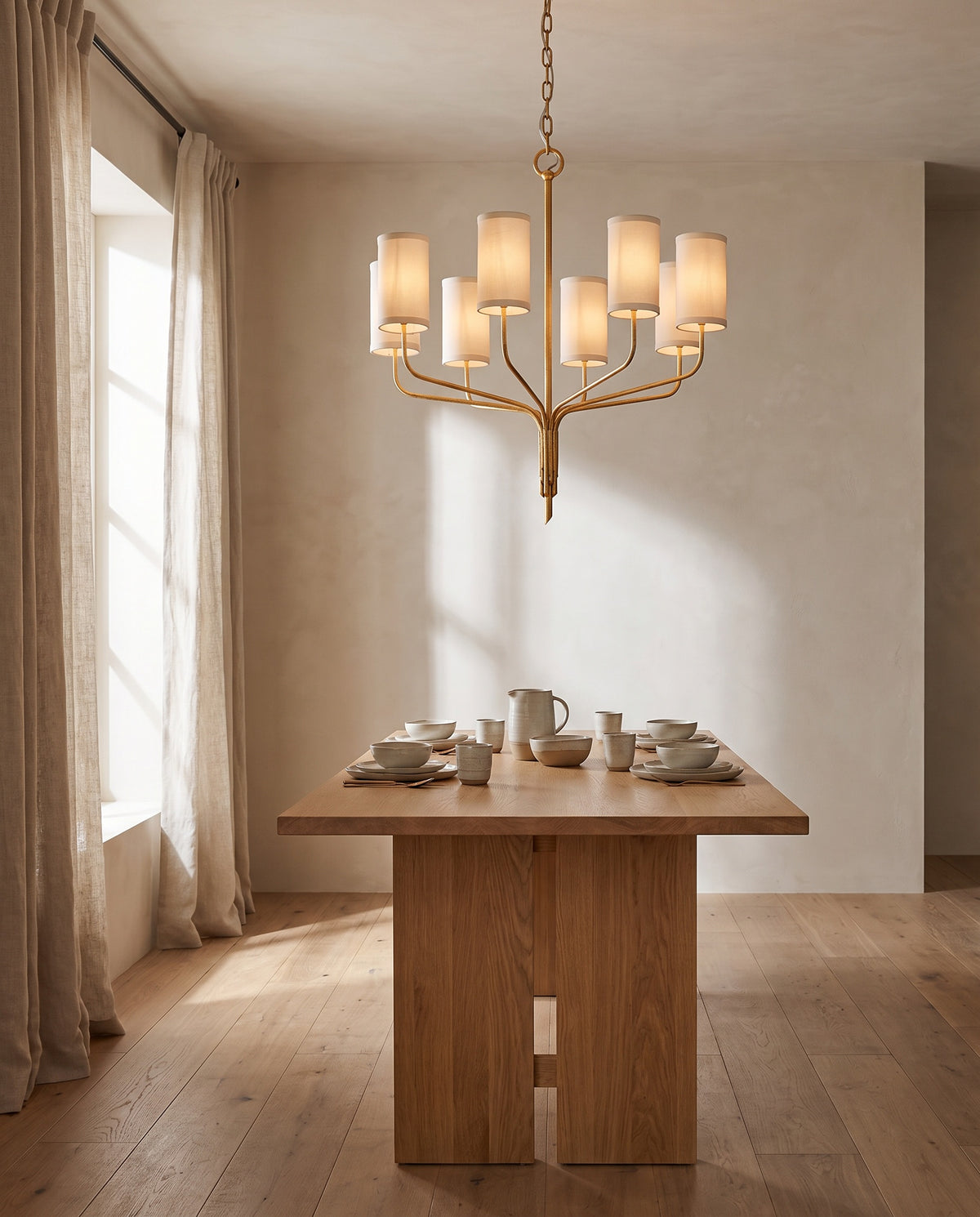 Suspension en fer feuille d'or texturée 89cm Juniper - Troy Lighting en situation