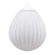 Abat-jour blanc en verre Opale et accroche en blanc Around the World - UMAGE - The Cool Republic