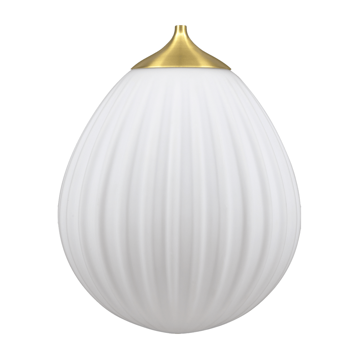 Abat-jour blanc en verre opale et accroche en laiton dorée Around the World - UMAGE - The Cool Republic