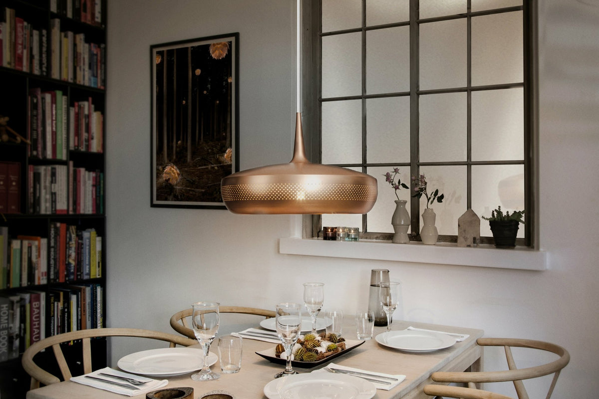 Brushed copper lampshade 43 cm Clava Dine - UMAGE - The Cool Republic