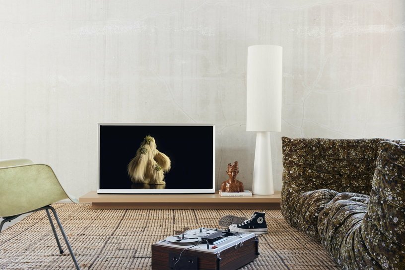 Abat-jour cylindrique en lin naturel 33 x 82 cm - HKliving - The Cool Republic