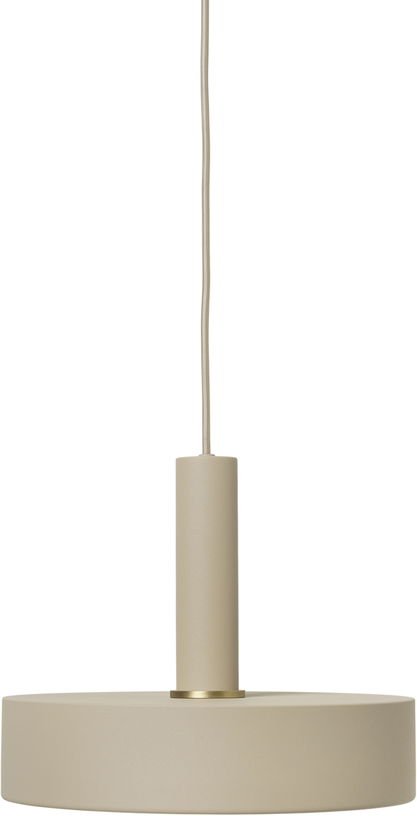 Abat jour disque en métal beige Cashmere - Ferm Living - The Cool Republic
