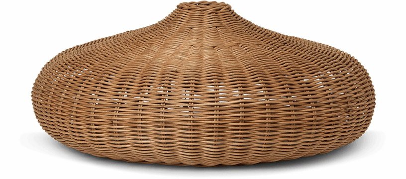 Abat - jour disque rotin tressé 49,5 x 20 cm - Ferm Living - The Cool Republic