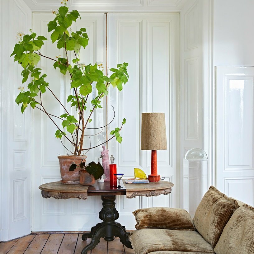 Abat - jour en fibre de soie marron ø32cm - HKliving - The Cool Republic