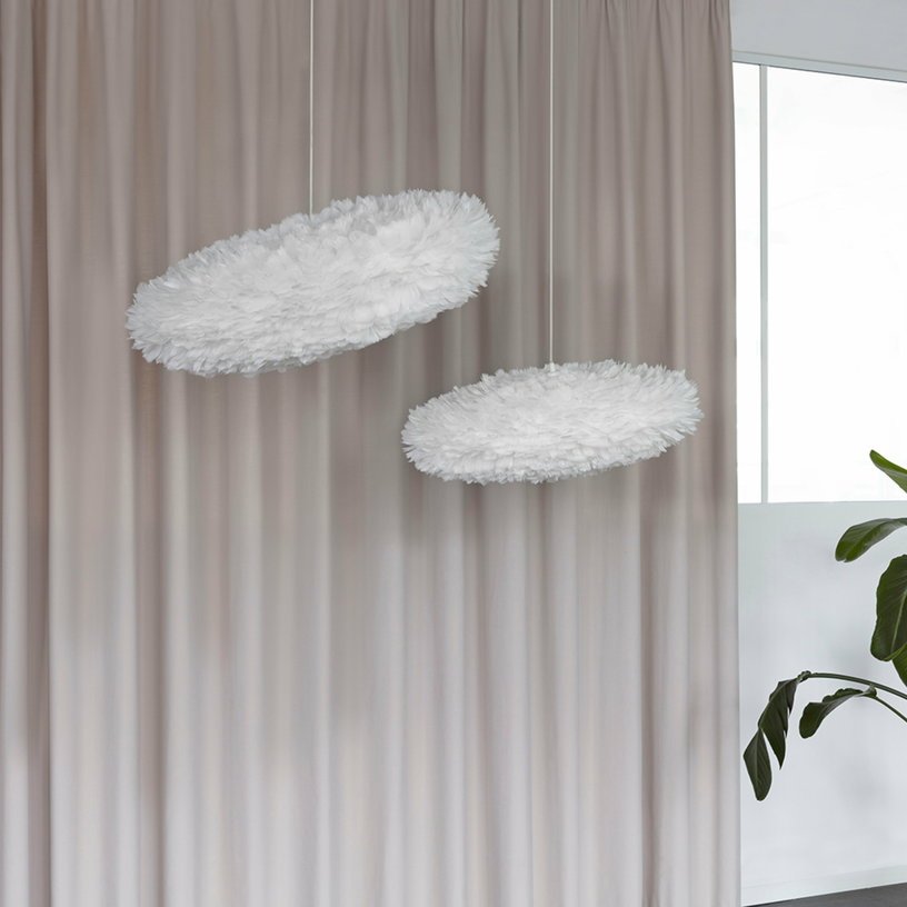 Abat - jour en plumes blanche 70 cm Eos Esther - UMAGE - The Cool Republic