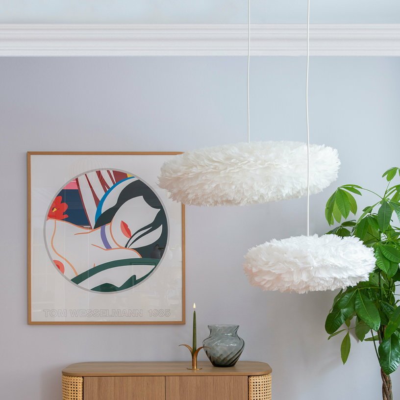 Abat - jour en plumes blanche 70 cm Eos Esther - UMAGE - The Cool Republic