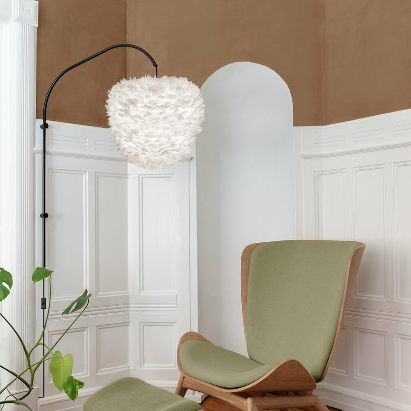 Abat - jour en plumes blanches 40 cm Eos Evia - UMAGE - The Cool Republic